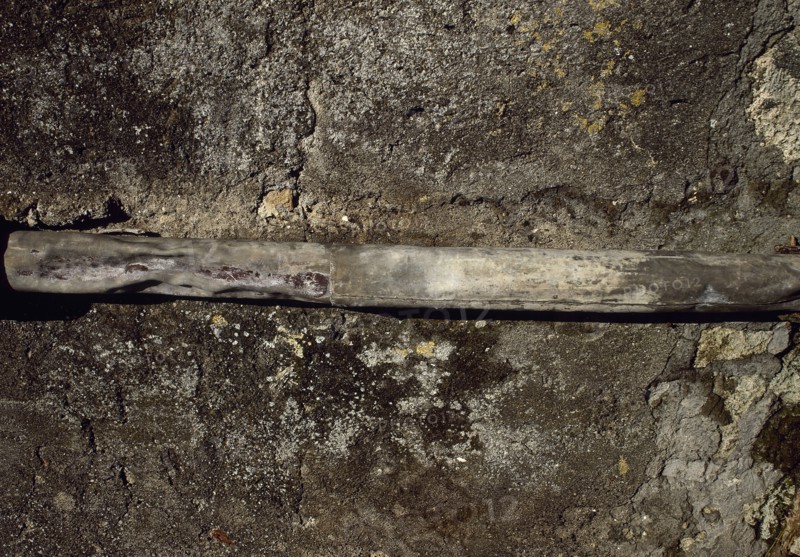 An original Roman lead pipe, Pompeii, Italy, 1st century AD. Creator: Unknown.