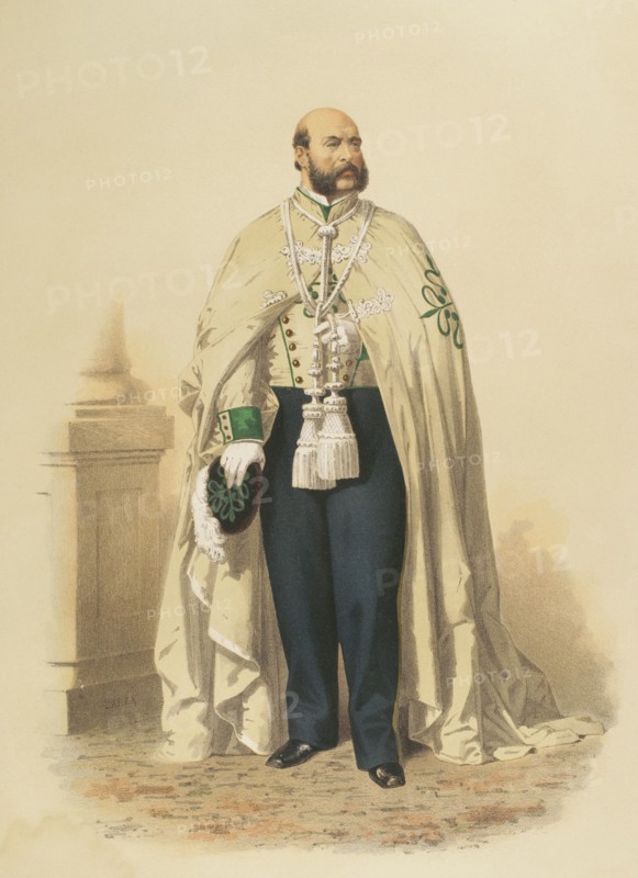Knight of the Order of Alcántara in ceremonial dress, 1865.  Creator: Unknown.