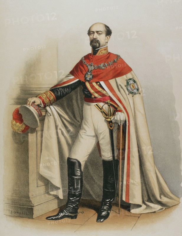 General Manuel Pavía y Lacy (1814-1896) wearing the Grand Cross of the Royal and Military..., 1865.  Creator: Unknown.