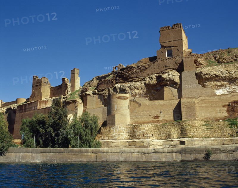 Qal'at Ja'bar castle on the left bank of Lake Assad, near Ar-Raqqah, Syria, 2001.  Creator: LTL.