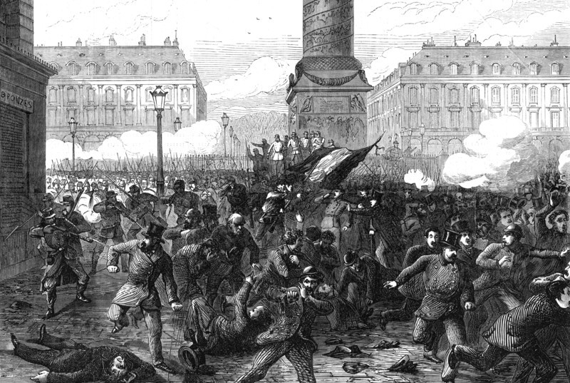 The Conflict in Paris: massacre in the Place Vendôme, 1871. Creator: Unknown.