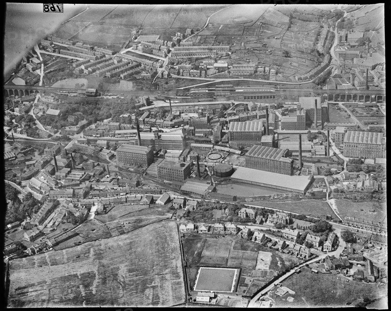 The village and mills off New Street, Slaithwaite, West Yorkshire, c1930s. Creator: Arthur William Hobart.