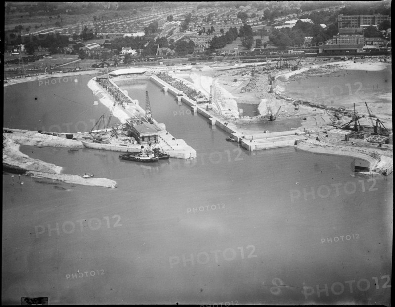 King George V Graving Dock, Southampton, Hampshire, c1930s. Creator: Arthur William Hobart.