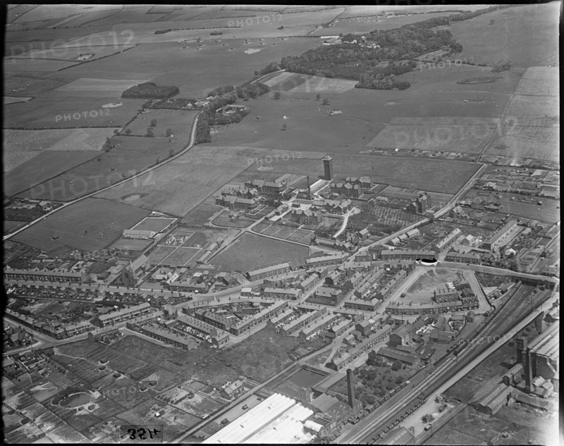 Station Road, the Fylde Institution and environs, Wesham, Lancashire, c1930s. Creator: Arthur William Hobart.