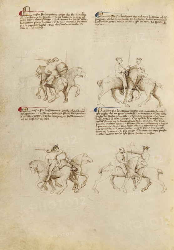 Equestrian Combat with Sword, about 1410. Creator: Unknown.