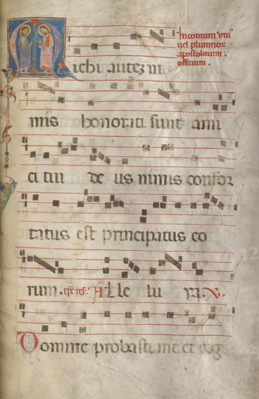 Initial M: Two Apostles; Gradual, about 1270. Creator: Jacobellus of Salerno.