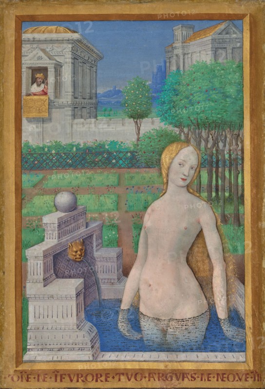 Bathsheba Bathing, 1498-1499. Creator: Jean Bourdichon.