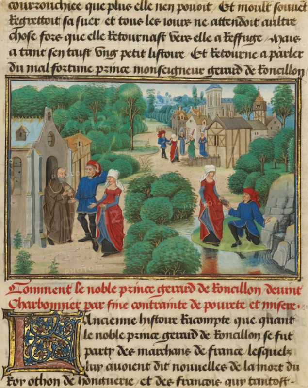 Fifteen Cuttings from Histoire de Charles Martel, written 1463-1465; illuminated 1467-1472. Creators: Loyset Liedet, Pol Fruit, David Aubert.