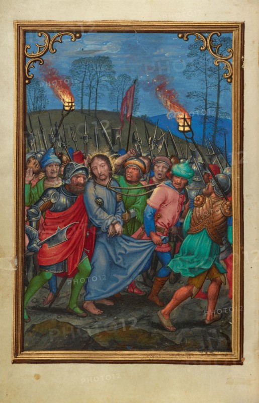 The Arrest of Christ; Prayer Book of Cardinal Albrecht of Brandenburg, about 1525-1530. Creator: Simon Bening.