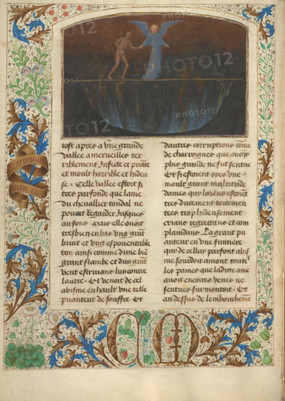 The Torment of the Proud - Valley of Burning Sulphur; Les Visions du chevalier Tondal, 1475. Creator: Simon Marmion.