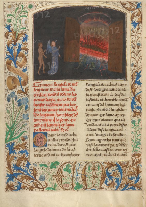 The Gates of Hell and Lucifer; Les Visions du chevalier Tondal, 1475. Creator: Simon Marmion.