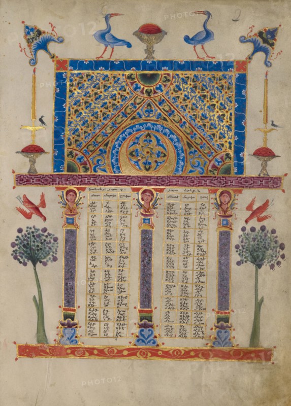 Canon Table Page; Zeyt'un Gospels, 1256. Creator: T'oros Roslin.