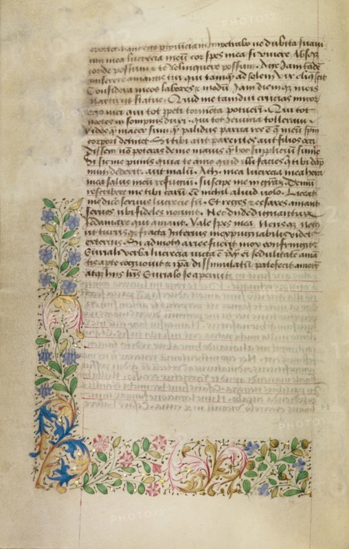 Decorated Text Page, about 1460-1470. Creator: Unknown.