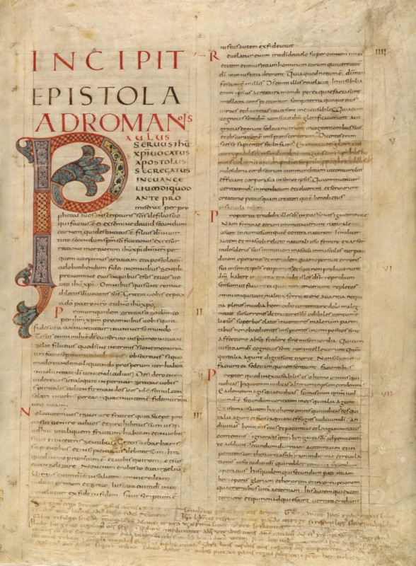 Decorated Initial P, about 845. Creator: Unknown.