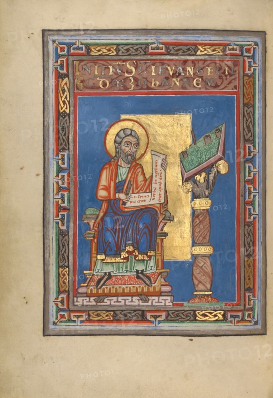 Saint John the Evangelist; Gospel Book, about 1120-1140. Creator: Unknown.
