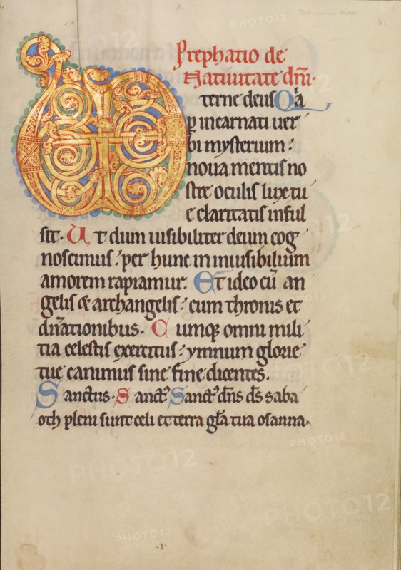 Decorated Monogram VD; Missal, about 1180. Creator: Unknown.