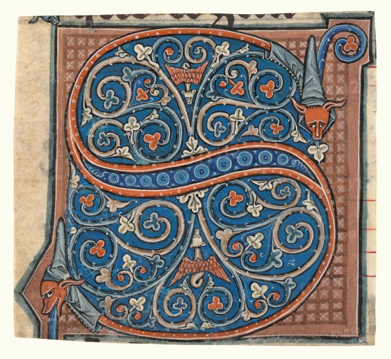 Decorated Initial from an antiphonal, about 1260-1270. Creator: Unknown.