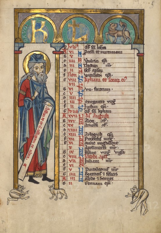 Nahum; Psalter, about 1240-1250. Creator: Unknown.