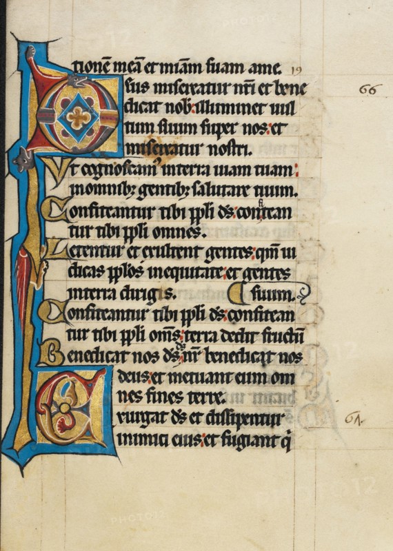 Decorated Initial D; Decorated Initial E; Psalter, third quarter of 13th century. Creator: Unknown.