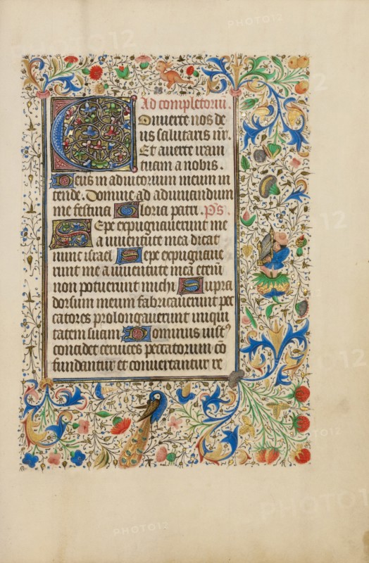 Decorated Text Page; Llangattock Hours, 1450s. Creator: Unknown.