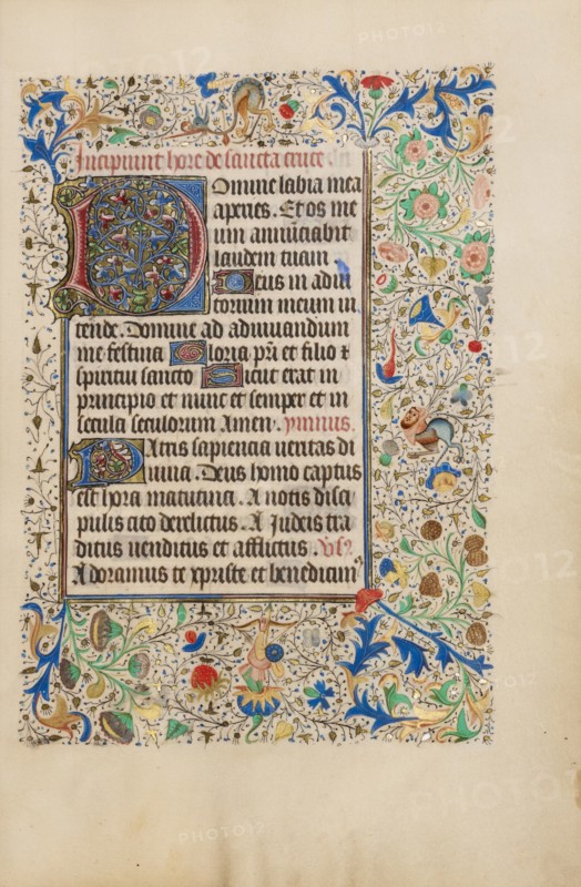 Decorated Text Page; Llangattock Hours, 1450s. Creator: Unknown.