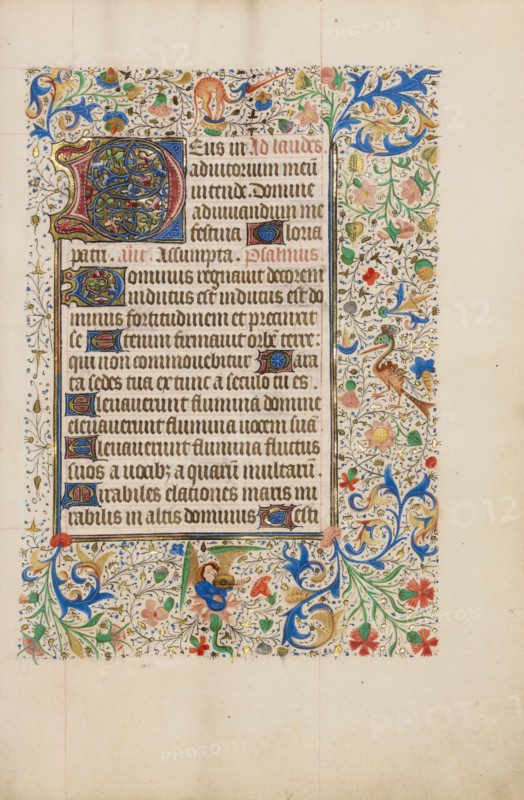 Decorated Text Page; Llangattock Hours, 1450s. Creator: Unknown.