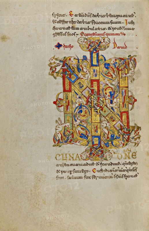 Inhabited Initials IN; Breviary, 1153. Creator: Unknown.