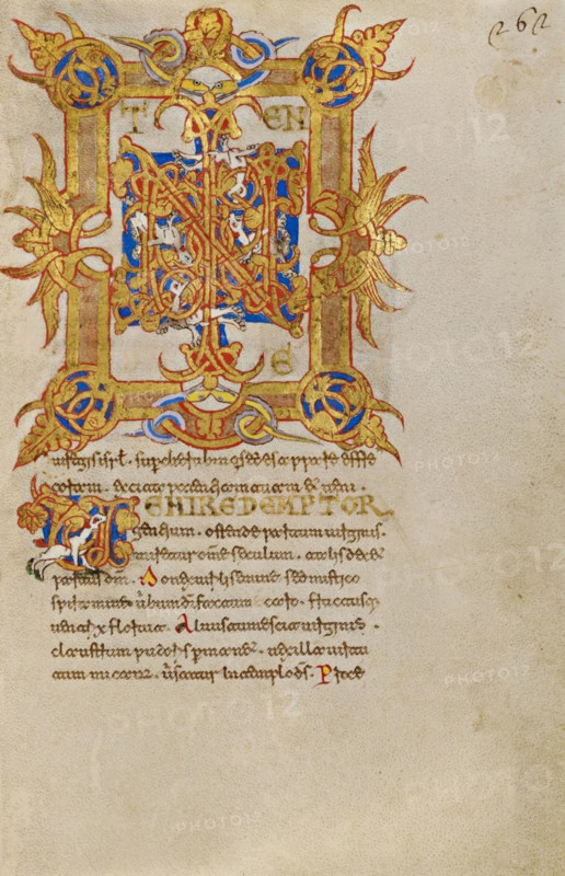 Inhabited Initials IN; Breviary, 1153. Creator: Unknown.