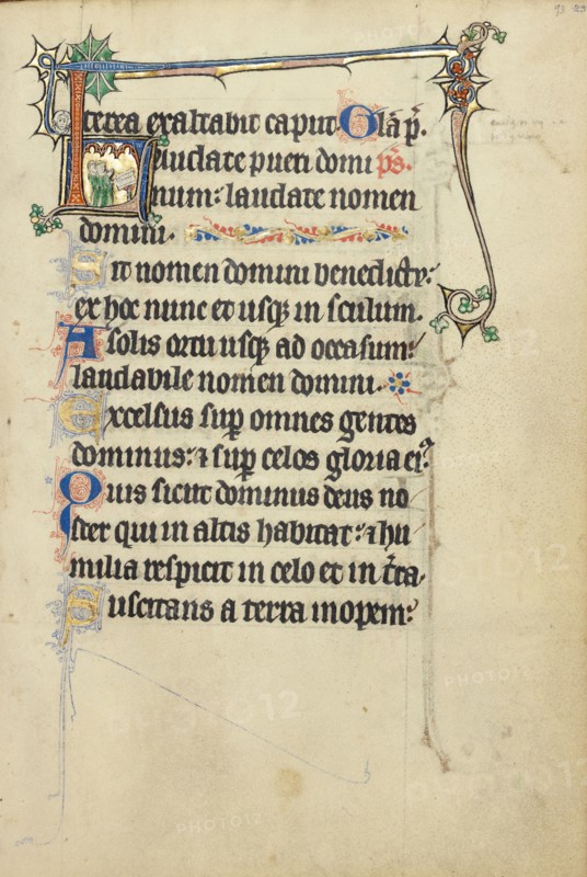 Initial L: Clerics Singing; Ruskin Hours, about 1300. Creator: Unknown.
