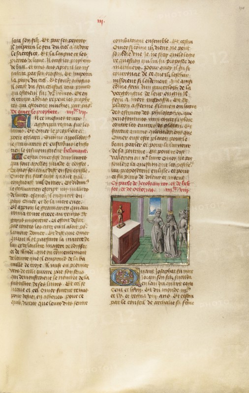 King Jeroboam before an Altar; Miroir Historial, about 1475. Creator: Unknown.
