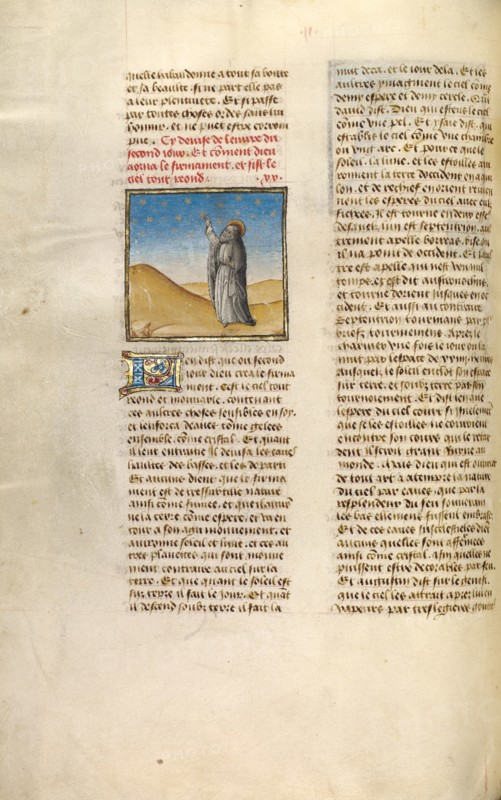 The Creation of the Stars; Miroir Historial, about 1475. Creator: Unknown.