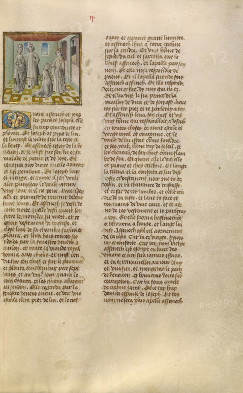The Repentance of Aseneth; Miroir Historial, about 1475. Creator: Unknown.