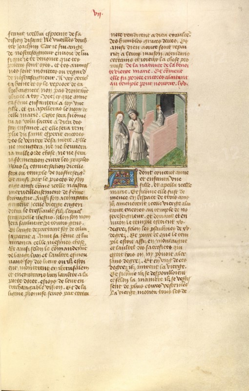 The Presentation of the Virgin in the Temple; Miroir Historial, about 1475. Creator: Unknown.
