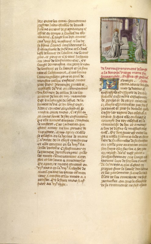 The Annunciation; Miroir Historial, about 1475. Creator: Unknown.