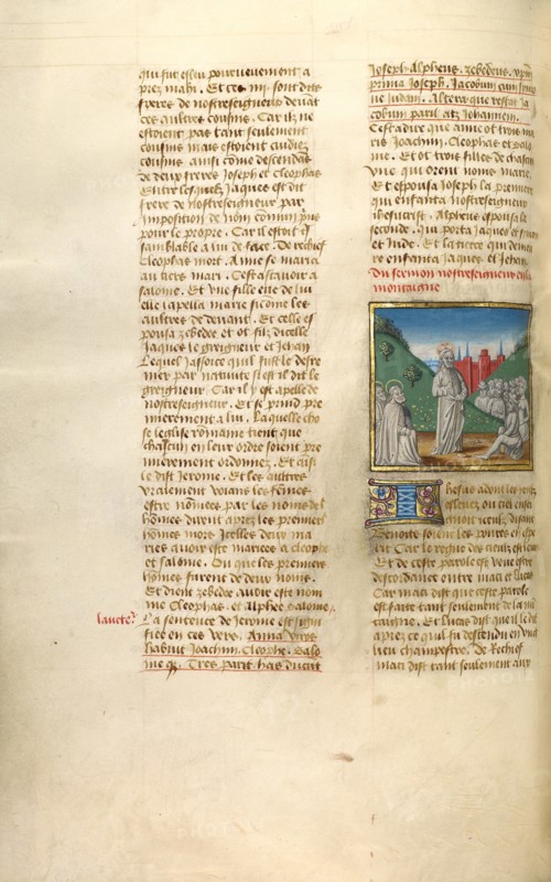 The Sermon on the Mount; Miroir Historial, about 1475. Creator: Unknown.