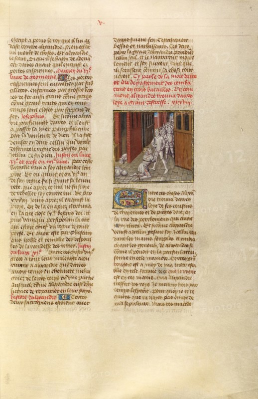 Alexander the Great Finding Darius in Chains; Miroir Historial, about 1475. Creator: Unknown.