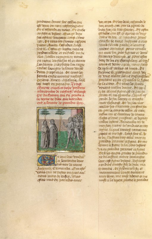 Henoch and Elijah Emerging from Hell; Miroir Historial, about 1475. Creator: Unknown.