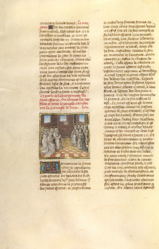 Pentecost; Miroir Historial, about 1475. Creator: Unknown.