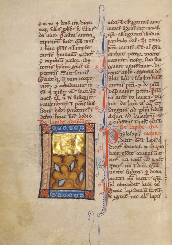 Concerning Diamonds; Bestiary, about 1270. Creator: Unknown.