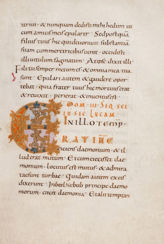 Decorated Initial E; Gospel Lectionary, late 10th century. Creator: Unknown.