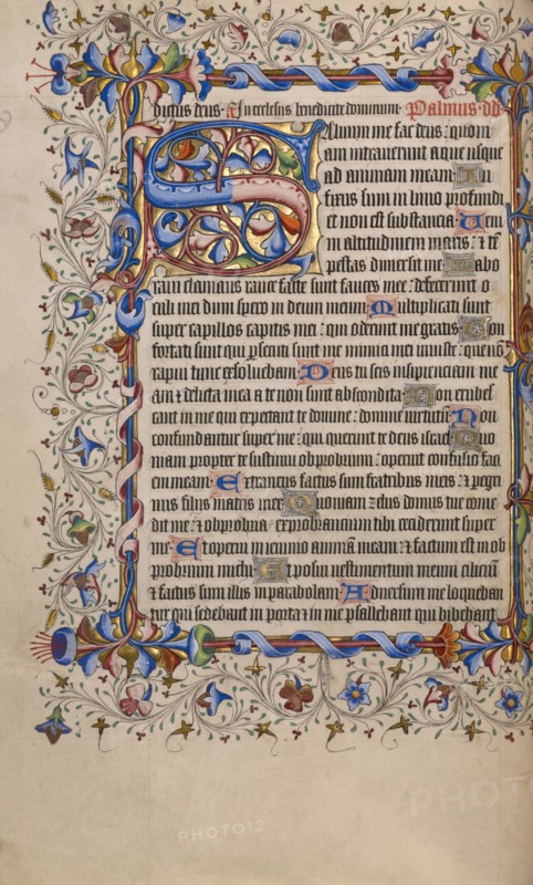 Decorated Initial S; Psalter, 1420-1430. Creator: Unknown.