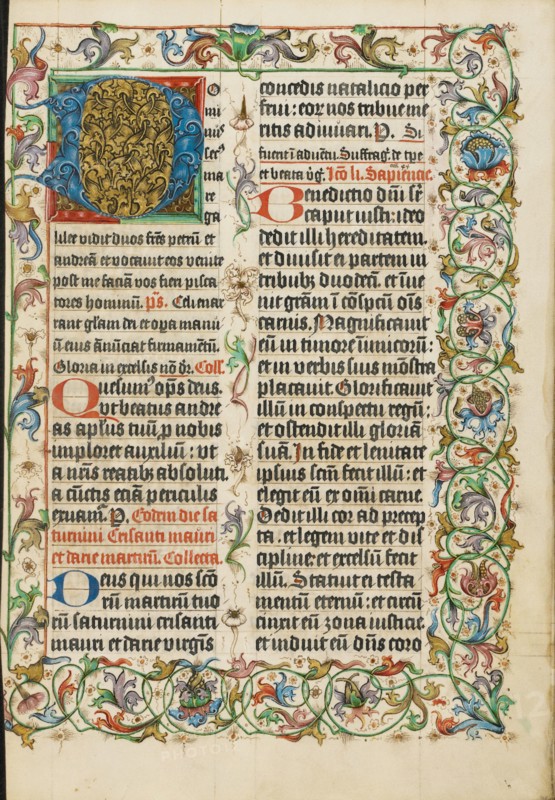 Decorated Initial D; Missal, about 1500-1505. Creator: Unknown.