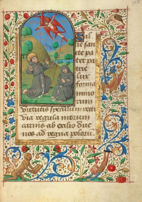 The Stigmatization of Saint Francis; Prayer Book of Charles the Bold, about 1480-1490. Creator: Unknown.
