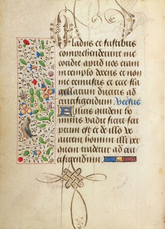 Decorated Text Page; Prayer Book of Charles the Bold, about 1471. Creator: Unknown.