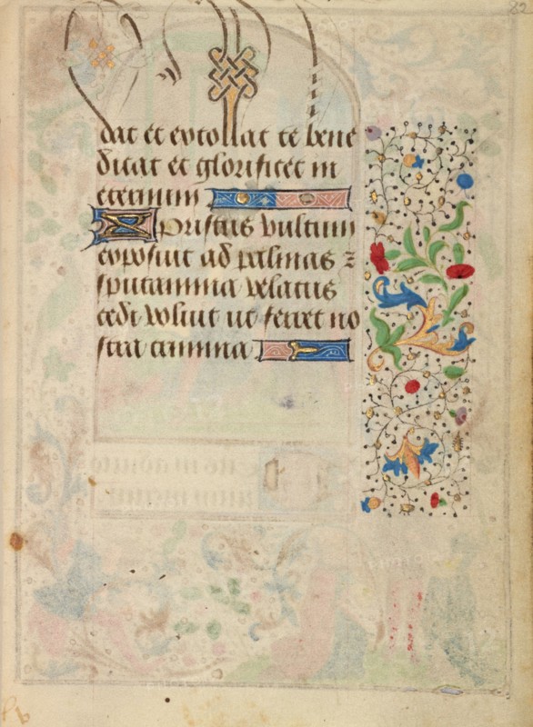 Decorated Text Page; Prayer Book of Charles the Bold, about 1471. Creator: Unknown.