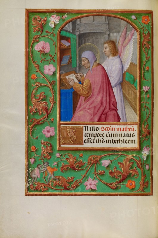 Saint Matthew; Spinola Hours, about 1510-1520. Creator: Unknown.