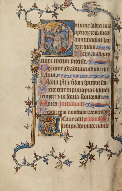 Initial D: The Betrayal of Christ; Bute Psalter, text and illumination about 1330. Creator: Atelier of the Passion Master.