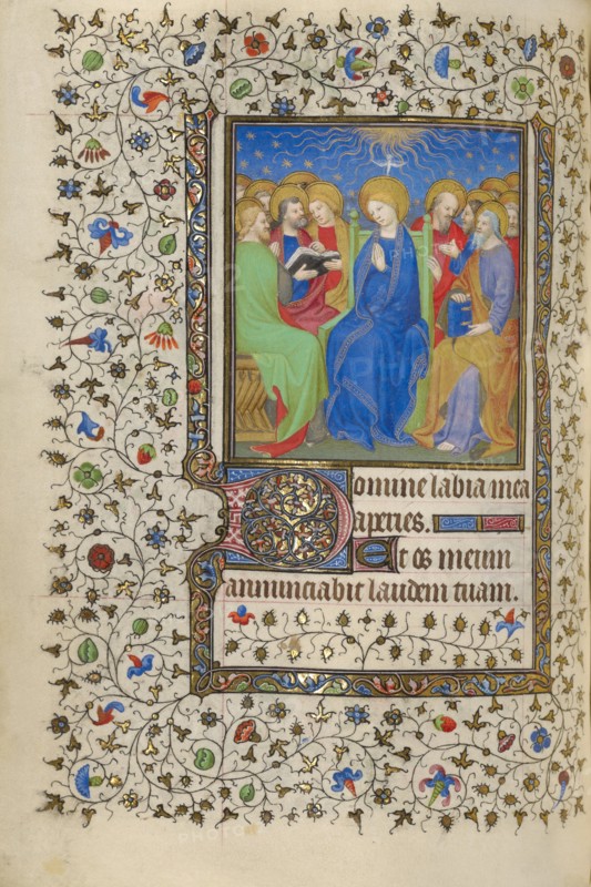 Pentecost; Book of Hours, about 1415-1420. Creators: Boucicaut Master, Workshop of the Boucicaut Master.