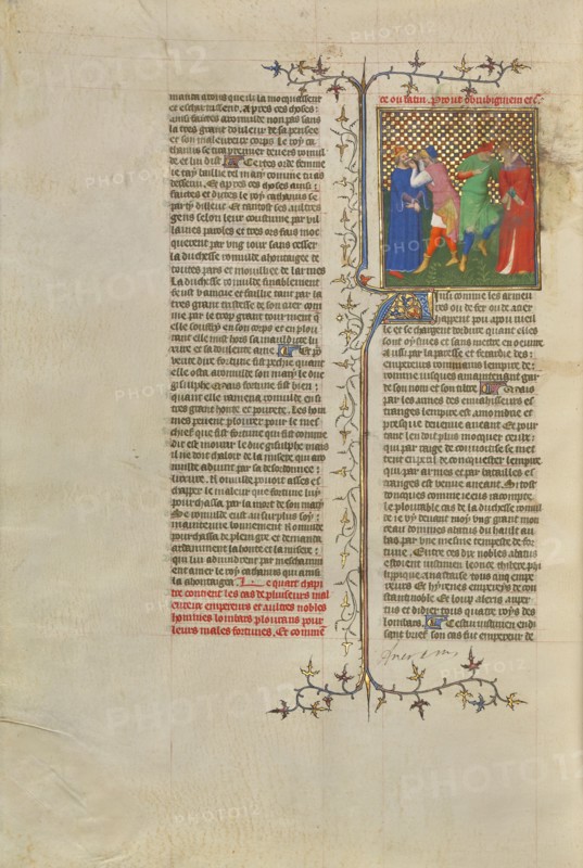 The Mutilation of Byzantine Emperors Justinian II and Philippicus, about 1413-1415. Creators: Boucicaut Master, Workshop of the Boucicaut Master.