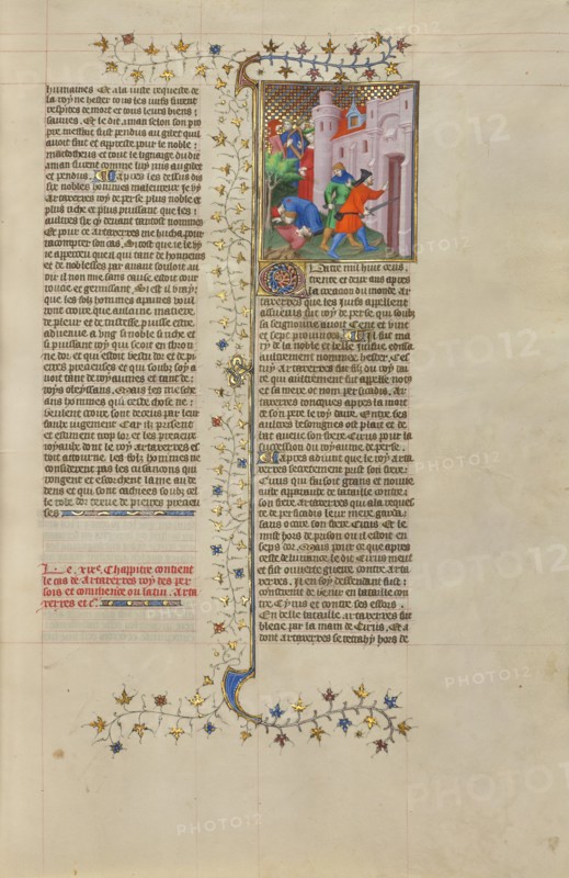 The Sons of Artaxerxes, King of the Persians, Killed for Conspiring Against Their..., about 1413-15. Creators: Boucicaut Master, Workshop of the Boucicaut Master.
